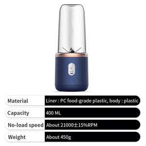 Mini mixeur portable électrique USB 2024 avec logo personnalisé pour fruits, idéal pour la maison - Product Image 3
