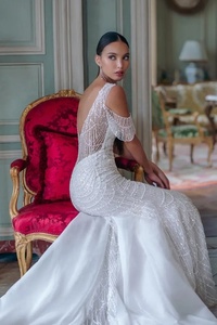 Robes <span class=keywords><strong>de</strong></span> mariée sirène africaines 2025, broderie, perles, <span class=keywords><strong>robe</strong></span> <span class=keywords><strong>de</strong></span> mariée élégante, <span class=keywords><strong>robe</strong></span> <span class=keywords><strong>de</strong></span> soirée formelle, robes <span class=keywords><strong>de</strong></span> mariée - Product Image 4