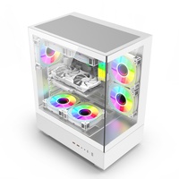 AntarcChill New Arrival Computer MATX Gaming Transparent Case Cabinet CPU Chassis for Desktop With Tempered Glass PC Case