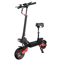 Scooter Eléctrico Plegable Todoterreno para Adultos, 1600W, 48V, Batería de Litio, Alcance de 50 km, Velocidad de 50 km/h, Marco de Aleación de Aluminio con Asiento