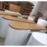 Bureau de réception minimaliste moderne en MDF personnalisé éclairage LED pour hôtels restaurants animaleries écoles supermarchés réception