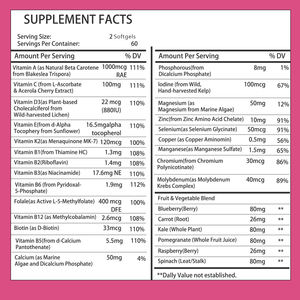 Cápsulas Blandas de Multivitaminas y Minerales OEM ODM con Vitamina, Calcio e Ioduro para Apoyar la Energía, la Inmunidad, la Función Muscular, la Salud Ósea y Cardíaca - Product Image 2