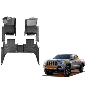 Tapis de sol de voiture en TPE sur mesure pour Toyota Tacoma LHD 2020-2022 |   Tapis de sol imperméables toutes saisons, ensemble complet, fabrication OEM - Product Image 1