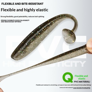 Ensemble complet de 76 leurres souples en PVC pour la pêche au Texas, avec leurres anti-accrochage au fond, conception à queue en T, sans hameçons - Product Image 5