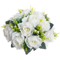 Bouquets de fleurs pour mariage, roses artificielles en soie de haute qualité, centre de table de mariage, arrangement de fleurs artificielles