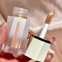 Surligneur liquide scintillant pigmenté longue durée Logo personnalisé surligneur de maquillage liquide pour le visage de haute qualité peau rougeoyante naturelle rose