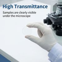 Wholesale Customized 8mm Round No-rinse Microscope Coverslip Top Glass Slide for School Kids Biology Lessons and Laboratory