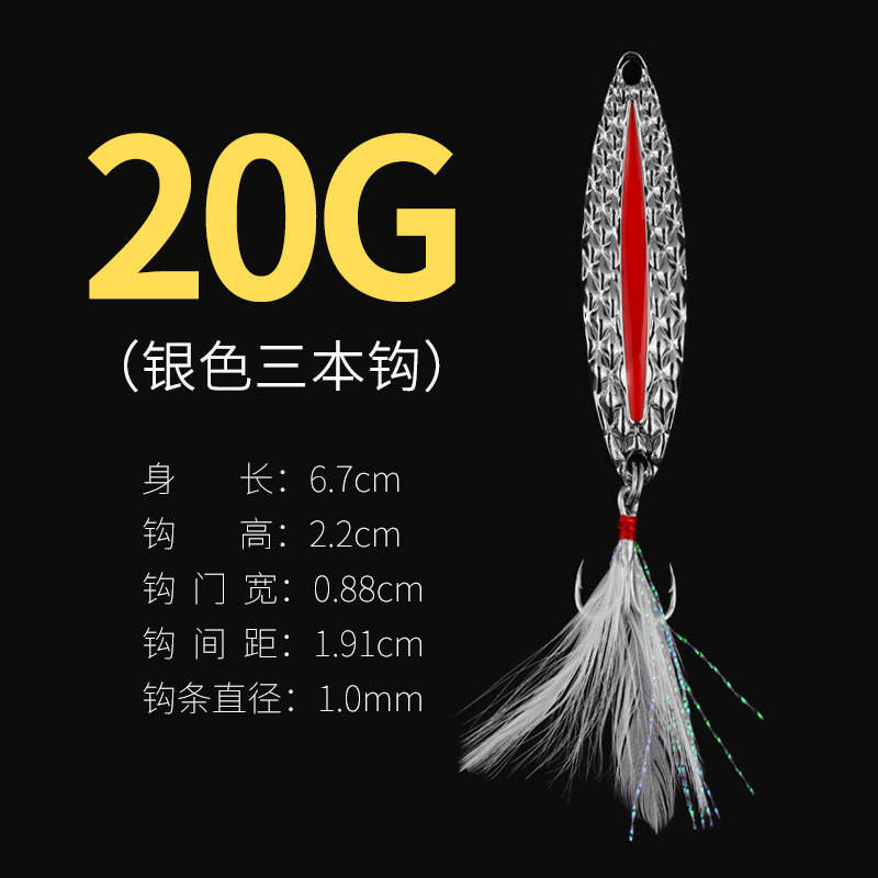 Oeil à rayures rouges argenté 20g