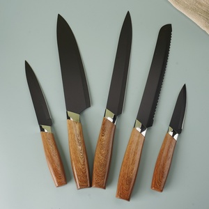 Kitchen <b>Knife</b> <b>Set</b> Stainless Steel Chef <b>Knife</b> Non Stick Coating <b>Sharp</b> <b>Knives</b> <b>Set</b> with Wood Grain Plastic Handle - Product Image 6