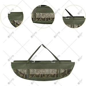 Sac de pesée pliable personnalisé pour la pêche, vert militaire, en polyester léger et durable, équipement de pêche en eau douce - Product Image 3