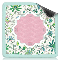 Tapis de Mahjong Moderne de Luxe Antidérapant en Caoutchouc à Motifs Floraux pour Jeux de Cartes et de Tuiles, Couverture de Table Anti-Bruit, Couleurs Pastel pour le Divertissement