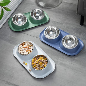 Alta Qualidade Aço Inoxidável Pet Bowl Double Bowl para Cães Gatos Atacado Manilha Pescoço Proteção <span class=keywords><strong>Cat</strong></span> Food Bowl Dropshipping - Product Image 4