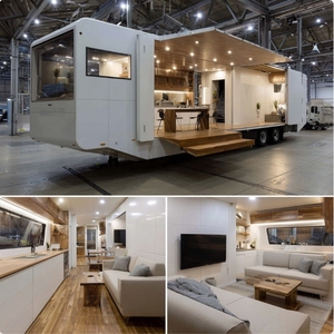 Maison de capsule spatiale préfabriquée mobile avec un design de conteneur en acier étanche pour une utilisation polyvalente en tant que petites maisons bureaux - Product Image 1