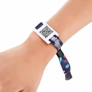 GSC Custom NFC QR Code Security F08 1K Fabric Wristband for Festival Concert Waterproof RFID Woven Bracelet - Product Image 6