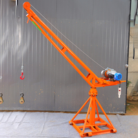 Mini palan électrique 220V pour travaux de construction, capacité de levage 500 kg, pour usage extérieur.