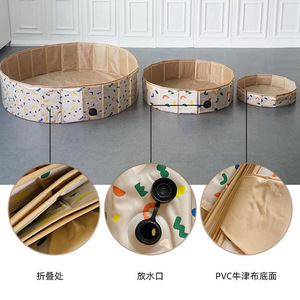 Pvc Pet Bathtub Foldable 120x30 Cm <b>For</b> <b>Dog</b> Bathing <b>Pool</b> Cleaning - Product Image 3