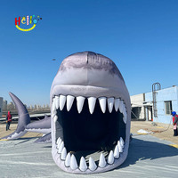 Décoration extérieure sur le thème de l'océan, modèle d'animal, accessoires, requin géant gonflable, poisson
