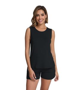 Liquidación de Stock: Conjunto de Pijama de 2 Piezas de Fibra de Bambú para Mujer, Ropa de Dormir Lisa, Envío Rápido, Ropa Casual de Verano - Product Image 2