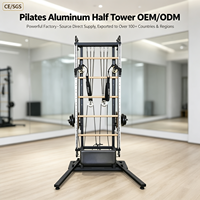MJD-W58 Nouveau Reformer Pilates Commercial en Alliage d'Aluminium, Lit d'Entraînement Semi-Élevé, Équipement de Gymnastique à Domicile