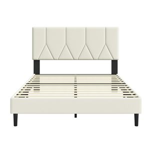 <span class=keywords><strong>Letto</strong></span> Moderno in Legno con Piattaforma, Testiera Imbottita Morbida, Regolabile, Rosa/<span class=keywords><strong>Bianco</strong></span>/Nero, Elegante Rivestimento 1800*2000*1200mm - Product Image 4