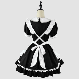 Cute Lolita Maid Outfit Sweet Dress Red White Apron Style Cosplay Costume for Anime Role Play Women Girls - Product Image 3
