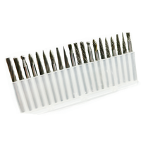 20 pièces 3*3 lime rotative en carbure 1/8 pouces 3mm diamètre de tige 3mm perceuse abrasive coupe tête de gravure pour le travail du bois