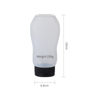 Vente en gros 330ml Bouteille à presser en plastique PE sans BPA Remplissage à chaud Ketchup Chill Miel Autres sauces Condiments