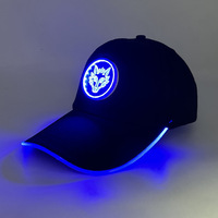 Gorra de Béisbol con Luces LED de Halloween, Brilla en la Oscuridad, Logotipo Luminoso, Ajustable, para Fiestas y Eventos Nocturnos