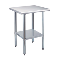 Table de travail de cuisine commerciale assemblée Table de travail en acier inoxydable à double couche Table de travail en acier inoxydable