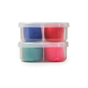 Nuevo estilo de fábrica, caja de plástico de 4 rejillas, embalaje, 4 colores, 1oz, Color ecológico, juguetes DIY para niños, <span class=keywords><strong>plastilina</strong></span> - Product Image 4