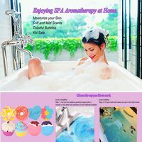 Logo personnalisé d'usine Boule de sel de bain aromatique à l'huile essentielle Bain moussant biologique de couleur mélangée Cadeau de bombe de bain en forme de beignet