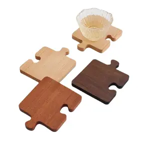 Benutzer definierte Holz Untersetzer Schwarz Walnuss Tee Untersetzer Tischplatte Quadrat Set Buche Tisch matte Kreative Kaffee Holz Untersetzer
