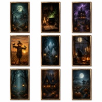 Cadre de peinture mobile Art Déco en bois fait main, imprimé UV personnalisé, 20x30cm, pour décoration murale de mariage et accrochage en galerie