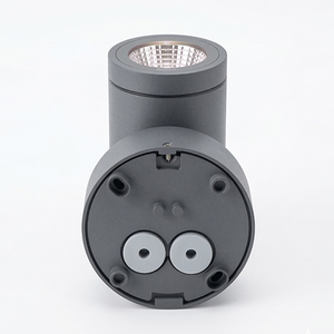 Lampada <span class=keywords><strong>da</strong></span> Parete LED Regolabile per Esterni IP65 con Fascio Luminoso Bianco Caldo, Doppia Testa LED per Illuminazione Corridoio, Base Quadrata in Alluminio - Product Image 3