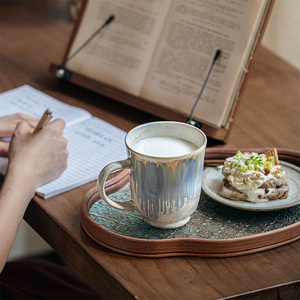 Juego de Taza y Platillo de Café Blanco y Negro Minimalista Creativo Personalizado, Taza para Té de la Tarde - Product Image 2
