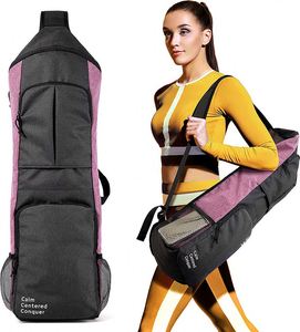 Bolsa de Lona para Esterilla de Yoga con Estampado, Bolsillo y Cremallera - Product Image 1