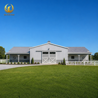 Bâtiment Équestre Préfabriqué en Acier, Écurie pour Chevaux, Bâtiment Agricole, Abri pour Bétail, Structure de Ferme