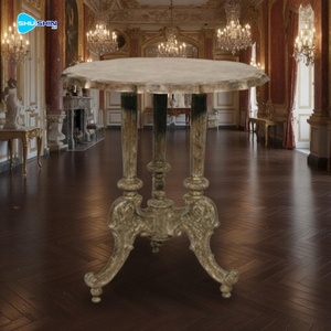 Taburete de Lujo con Cabeza de León de Bronce Europeo, Banco Redondo de Latón Fundido de Estilo Barroco para Decoración de Interiores de Salón Real - Product Image 4