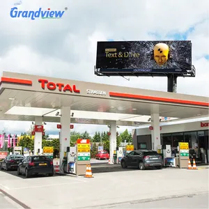 Placas publicitárias para postos de gasolina com tela digital personalizada para exterior LED Pylon