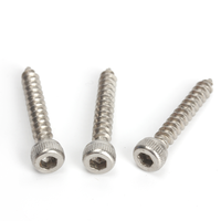 Tornillo autorroscante de cabeza cilíndrica de cabeza moleteada Allen de acero inoxidable