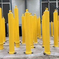 Vérin télescopique FE pour camions-bennes avec construction en acier, tige chromée dure, dimensions personnalisables