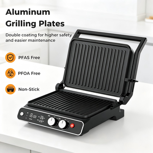 Máquina para Hacer Waffles con Placa Desmontable y Pantalla Digital, Apertura de 180 Grados, Placa Extraíble, Multiplaca - Product Image 5