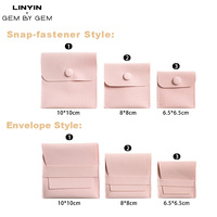 Pochette à bijoux en microfibre personnalisée en gros 8*8cm 10*10cm, sac à bijoux fait main pour boucles d'oreilles, colliers, bagues, bracelets, broches avec logo