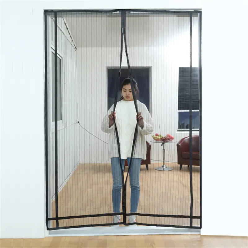 Different size Polyester Insect Magnetic proof magnetic mesh screen door magnetic mosquito curtain