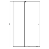 Porte de douche coulissante sans cadre en verre trempé en acier inoxydable moderne, épaisseur 8 mm, étanche, durable, écologique, CE/GS/WATER, hôtel