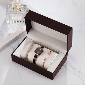 <span class=keywords><strong>Montre</strong></span> et bracelets en <span class=keywords><strong>plaqué</strong></span> <span class=keywords><strong>or</strong></span> rose pour femmes, ensemble cadeau parfait pour dame - Product Image 3