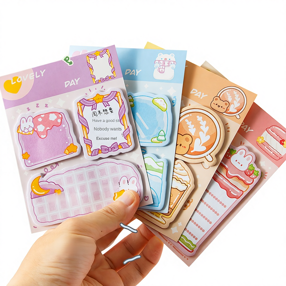 Cartoon Creative Combination Notes Message Stickers-Alien Hand Account ...