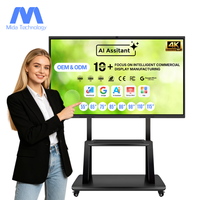 Pizarra Interactiva Inteligente MIDA de 55, 65, 75, 86, 98 y 110 Pulgadas, 4K, con IA, Cámara de 13MP, Pantalla Inalámbrica EDLA, Asistente de IA, Panel Plano Interactivo