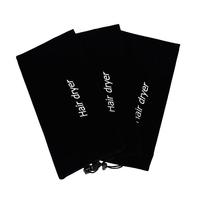 Grand sac sèche-cheveux à cordon en velours pour voyage et rangement Logo personnalisé disponible