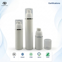 Botol Pompa Plastik Airless Kosong 15ml 30ml 50ml untuk Serum Lotion, Dispenser Pompa Vakum Airless PPWR